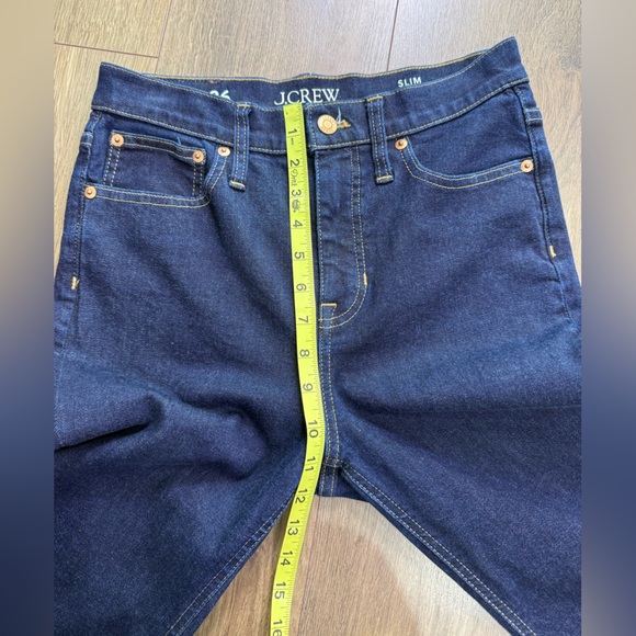 J. Crew Slim Demi Boot Jean In Dark Rinse Wash Size 26 - Picture 10 of 11